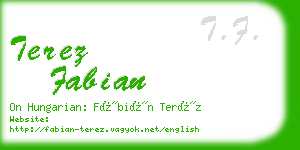 terez fabian business card